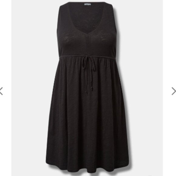 ❤️NWT VINTAGE TORRID SWIM COVER - COTTON TIE FRONT MINI BEACH DRESS COVER-UP 2X - Picture 8 of 11